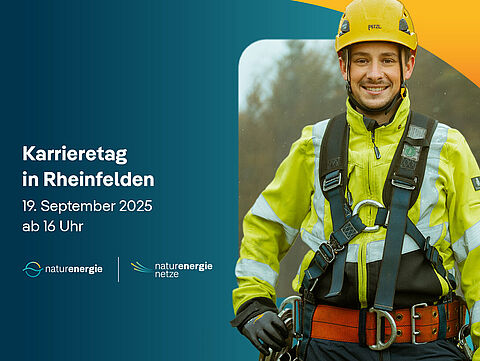 Karrieretag Rheinfelden 2025 Person in Sicherheitskleidung mit Helm bei einem Karrieretag in Rheinfelden
