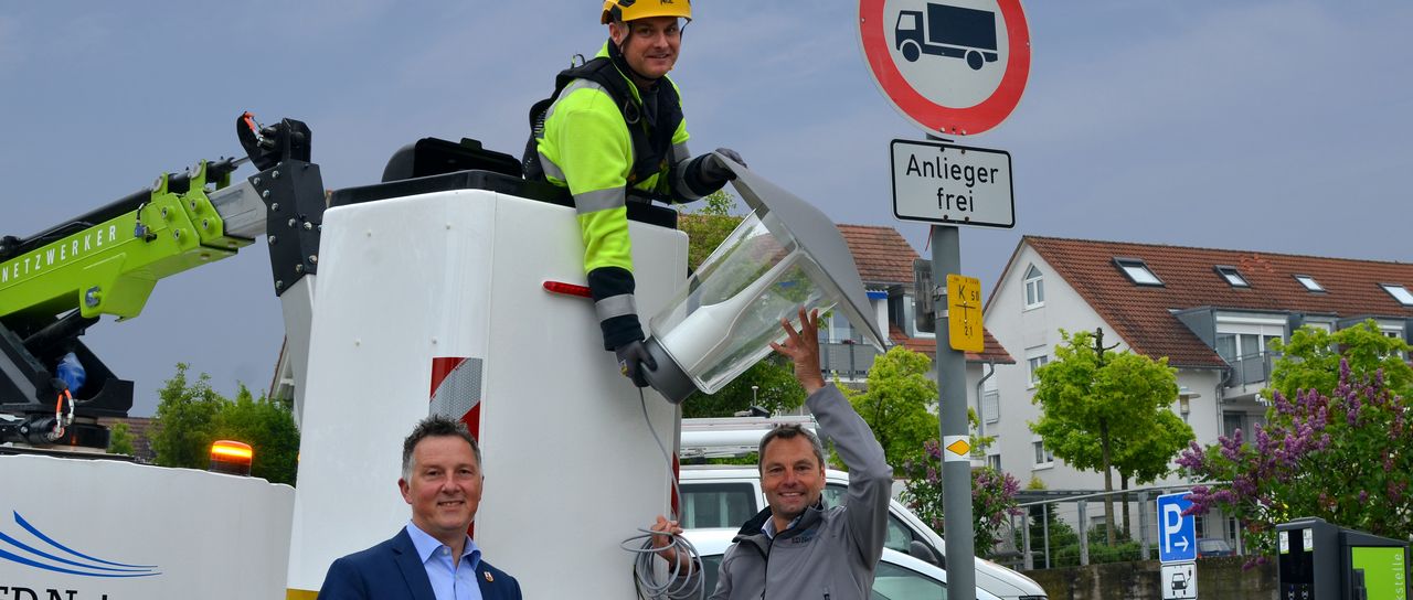 Die ED Netze GmbH hat in Ballrechten-Dottingen 70 Prozent der Straßenleuchten auf LED umgerüstet.