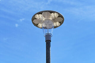 Die Leuchte Philips Town Guide können Sie in unserem Straßenbeleuchtungspark in Rheinfelden besichtigen.