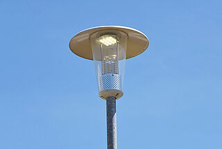 Die Pilzleuchte von Schuch können Sie in unserem Straßenbeleuchtungspark in Rheinfelden besichtigen.